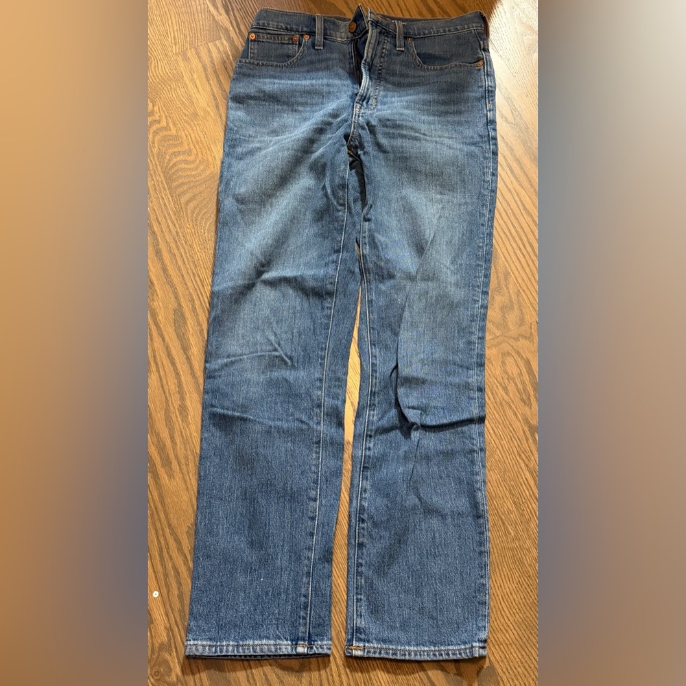 Madewell perfect vintage Straight Blue Jeans